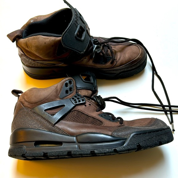 375356-301 air jordan Spizike boot sneaker retro 2009 sz 9 brown leather rare